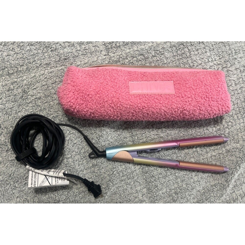 Chi vibes colorful flat iron with case